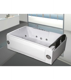 مغطس جاكوزي سستيم كامل مع خلاط  شلال وسماعة دش متحركة وإنارة - صيني 185 × 123 × 60 سم # 903